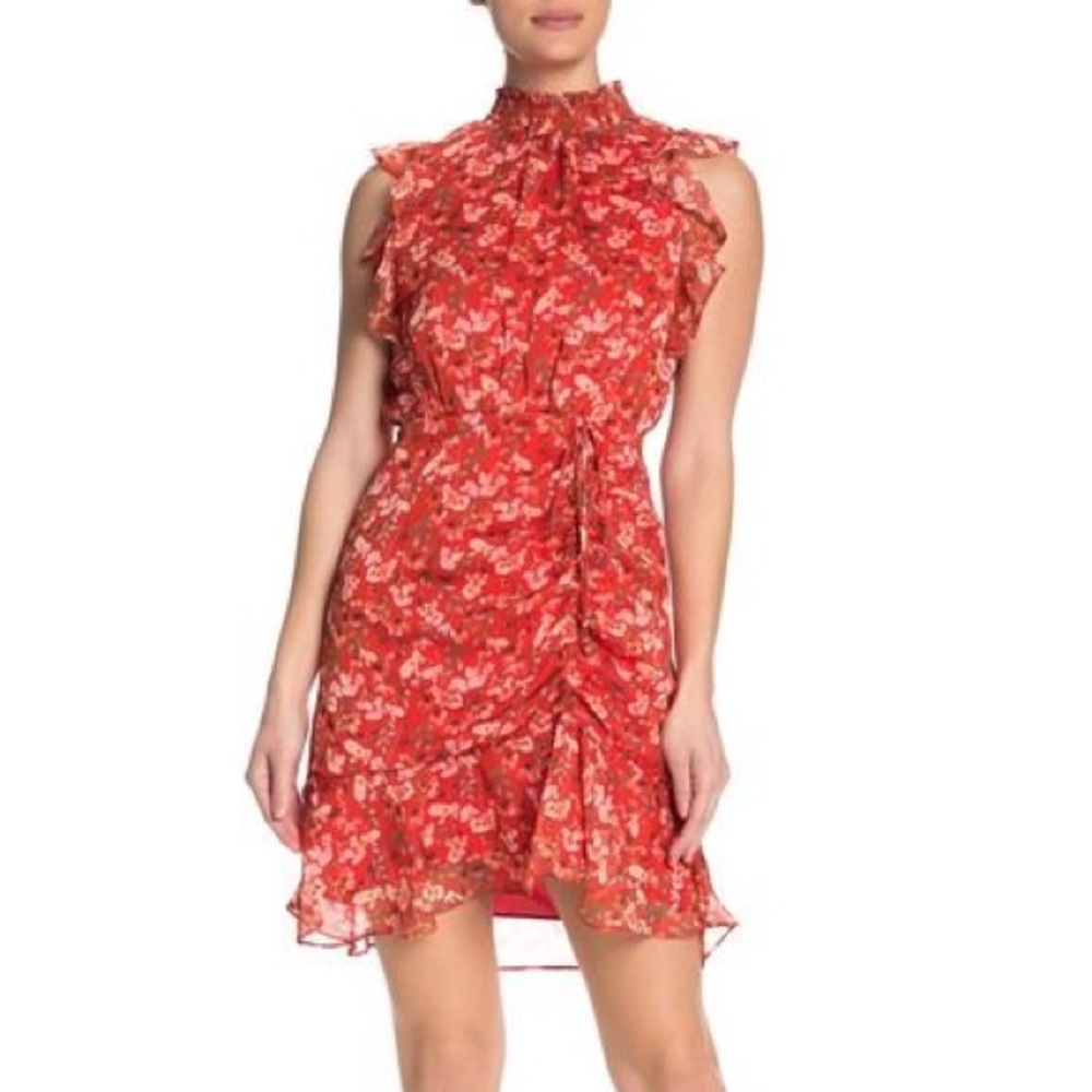 Sam Edelman metallic ruffle dress